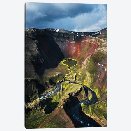 Colorful Crater In The Icelandic Highlands Canvas Print #DGG71} by Daniel Gastager Canvas Art