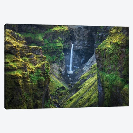 A Green Canyon In Iceland Canvas Print #DGG74} by Daniel Gastager Canvas Art Print