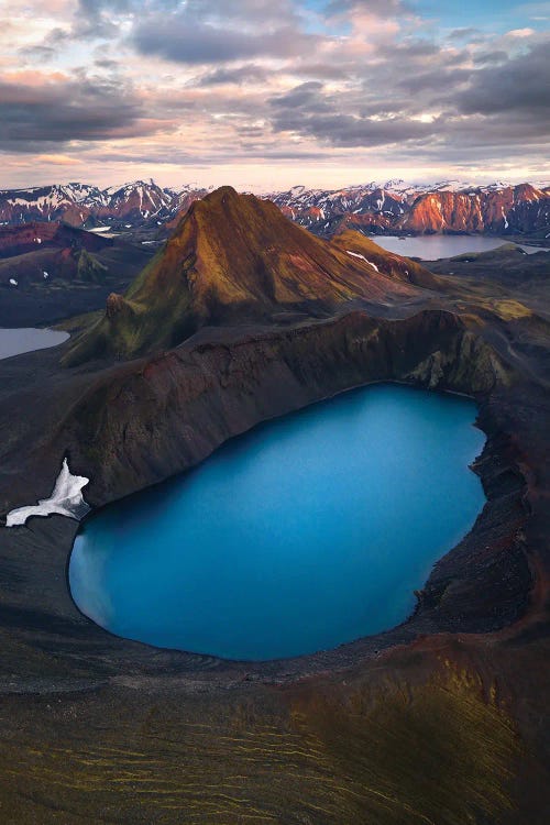 A Blue Highland Lagoon In Iceland