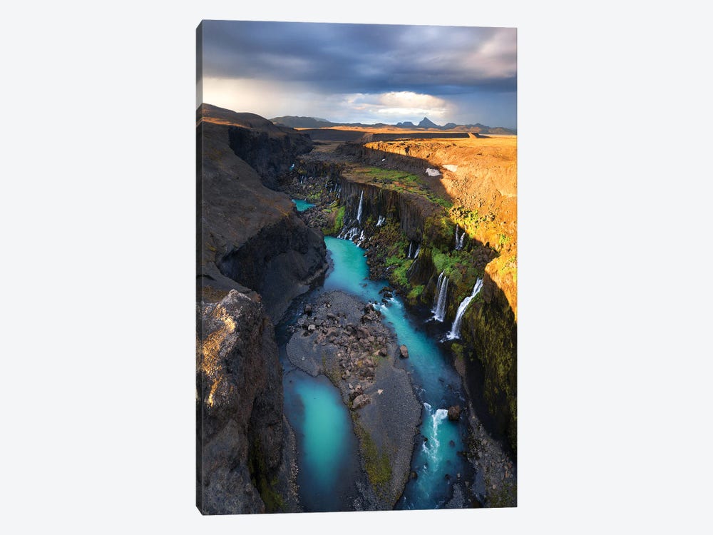 Blue Highland River In Iceland by Daniel Gastager 1-piece Canvas Art Print