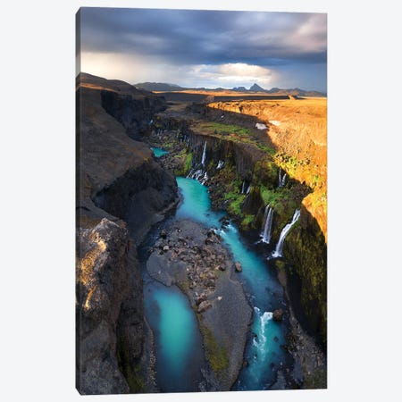 Blue Highland River In Iceland Canvas Print #DGG76} by Daniel Gastager Canvas Print