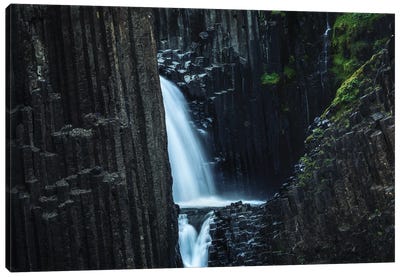 Icelandic Basalt Waterfall Canvas Art Print - Daniel Gastager