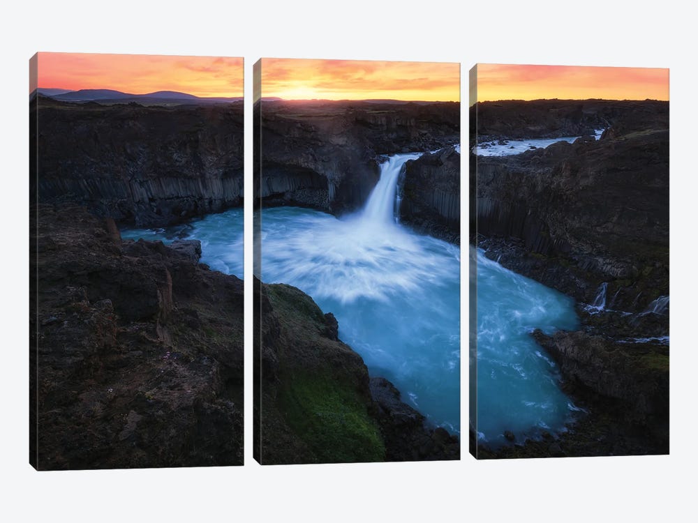 Summer Sunrise In Northern Iceland by Daniel Gastager 3-piece Art Print