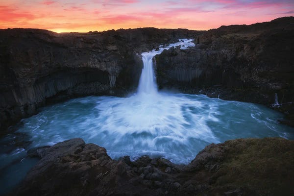 Daniel Gastager: Sunrise At Aldeyjarfoss by Daniel Gastager