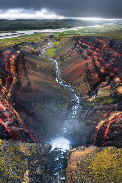 Iceland: Waterfall Lookdown In Iceland by Daniel Gastager