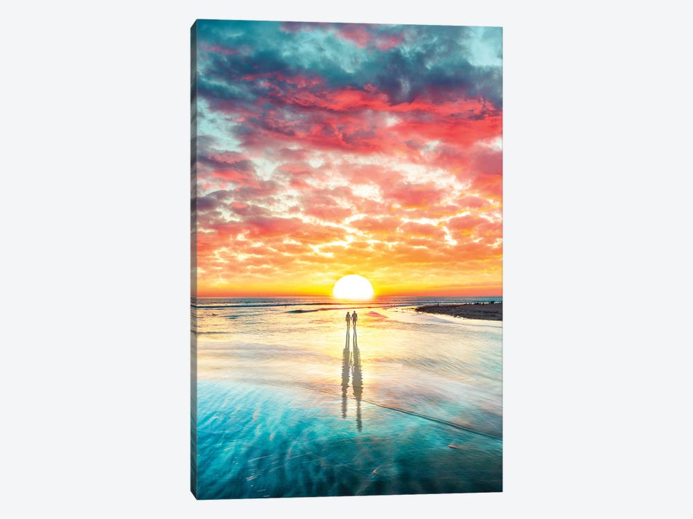 Beach Sunset by Diego Hernandez 1-piece Canvas Artwork