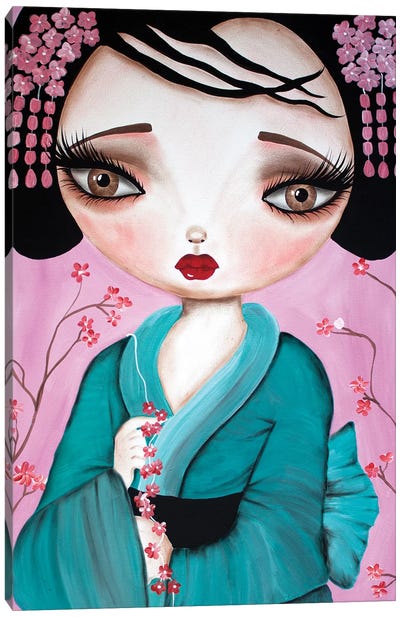 Little Geisha Canvas Art Print - Geisha
