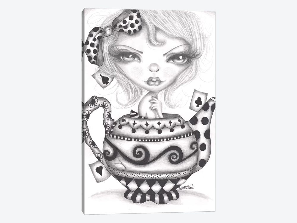 Alice Lost In A Tea Pot by Dottie Gleason 1-piece Canvas Print