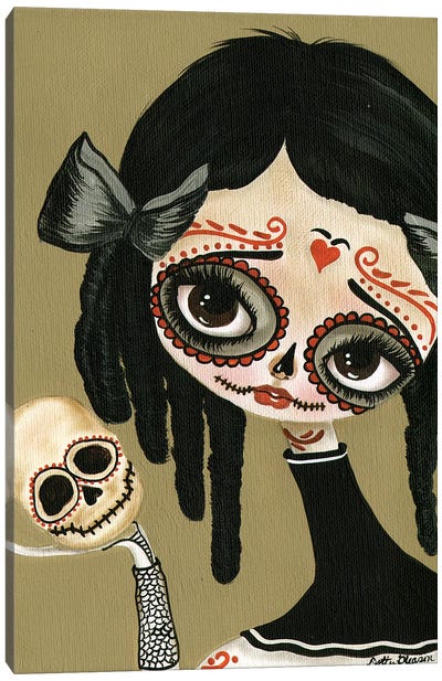 Skull In Hand Canvas Art Print - Dottie Gleason