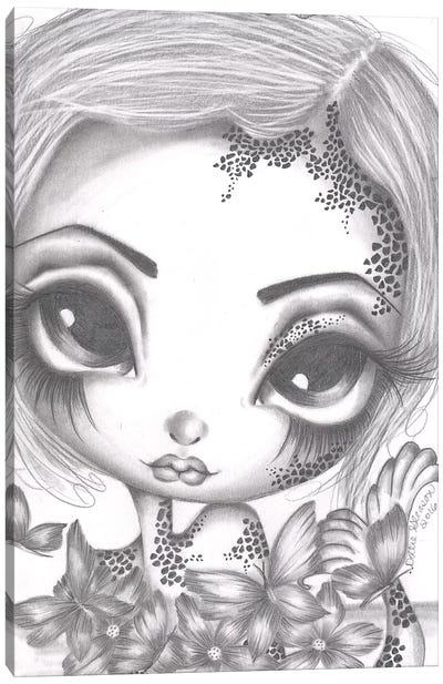 Tabitha The Little Mermaid Canvas Art Print - Dottie Gleason