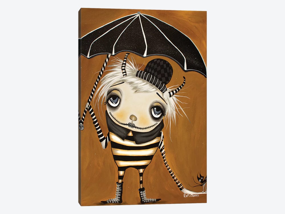 Umbrella Nurdle by Dottie Gleason 1-piece Canvas Wall Art
