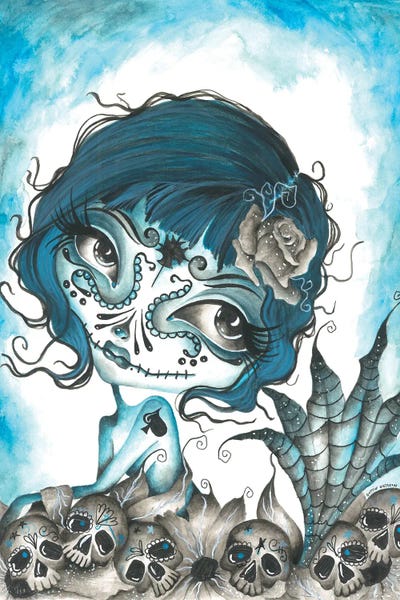 Dottie Gleason: Blue...Dia De Los Muertos by Dottie Gleason