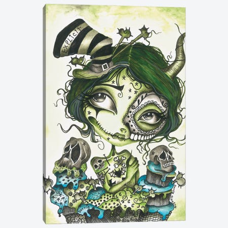 Explicit Zombie Girl Canvas Print #DGL172} by Dottie Gleason Canvas Art Print