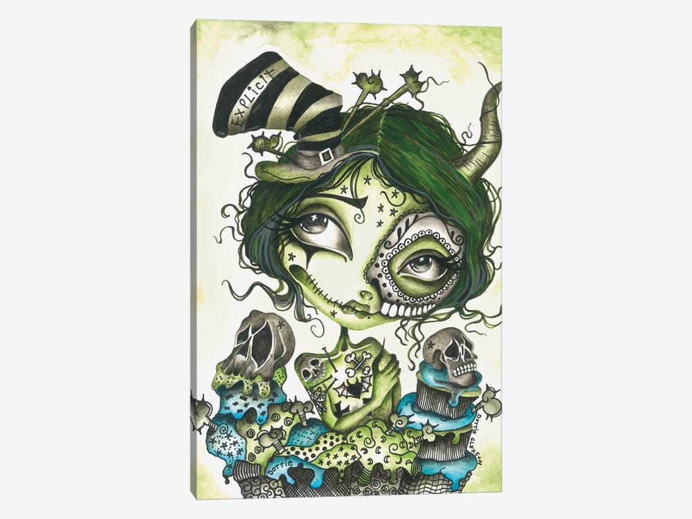 Explicit Zombie Girl by Dottie Gleason 1-piece Art Print