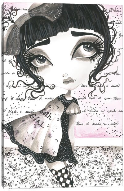 Goth Girl Canvas Art Print - Dottie Gleason