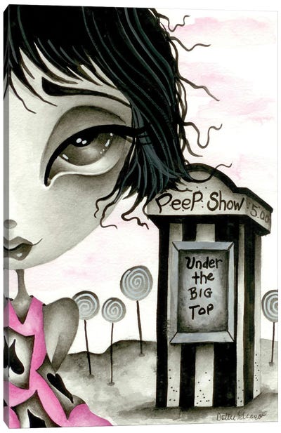Lulu And The Peep Show Canvas Art Print - Dottie Gleason