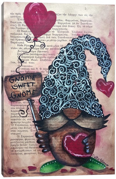 Gnome Sweet Gnome Canvas Art Print - Gnome Art