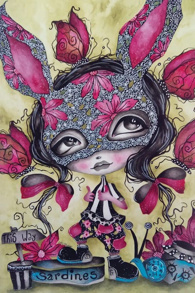 Sardines by Dottie Gleason framed canvas print