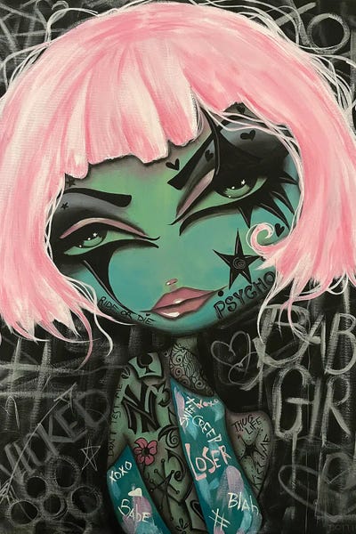 Psycho by Dottie Gleason canvas print