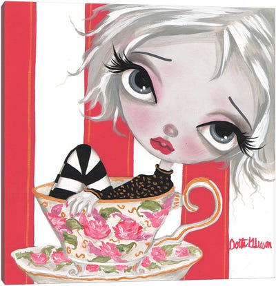 A Little Cup Of Tea Canvas Art Print - Dottie Gleason