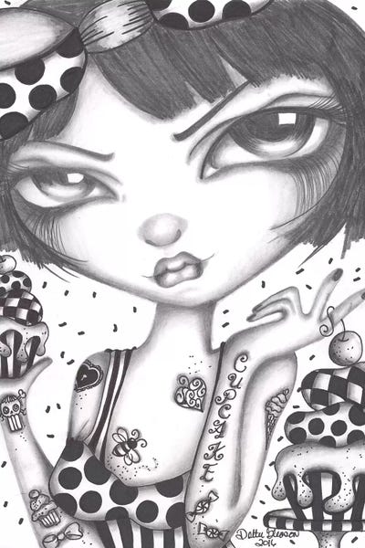 Cupcake Claire by Dottie Gleason canvas print