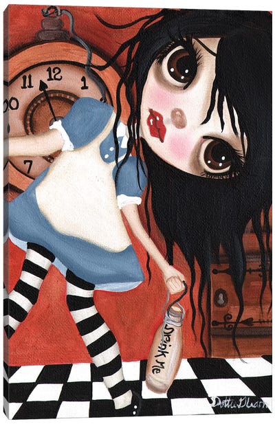 Drink Me Canvas Art Print - Alice In Wonderland