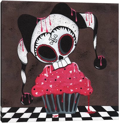 Happy Birthday Canvas Art Print - Cake & Cupcake Art