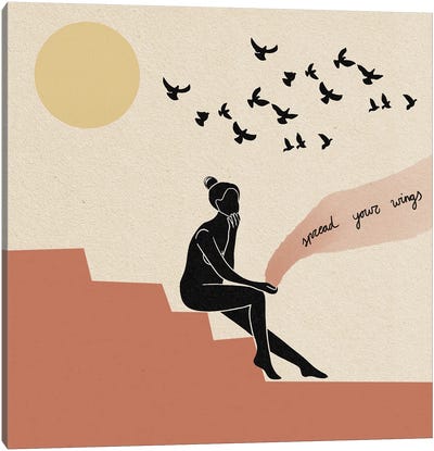 Spread Your Wings Canvas Art Print - Danica Gim