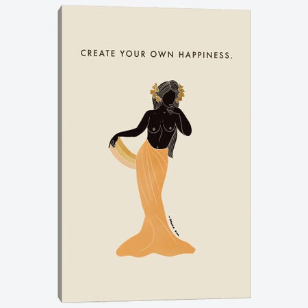 Create Your Own Happiness Canvas Print #DGM19} by Danica Gim Canvas Art