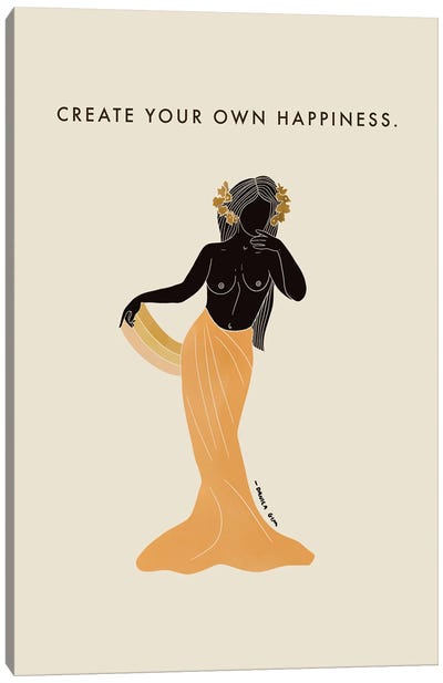 Create Your Own Happiness Canvas Art Print - Danica Gim