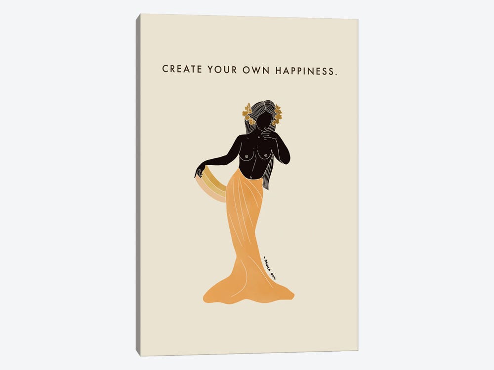 Create Your Own Happiness by Danica Gim 1-piece Canvas Wall Art