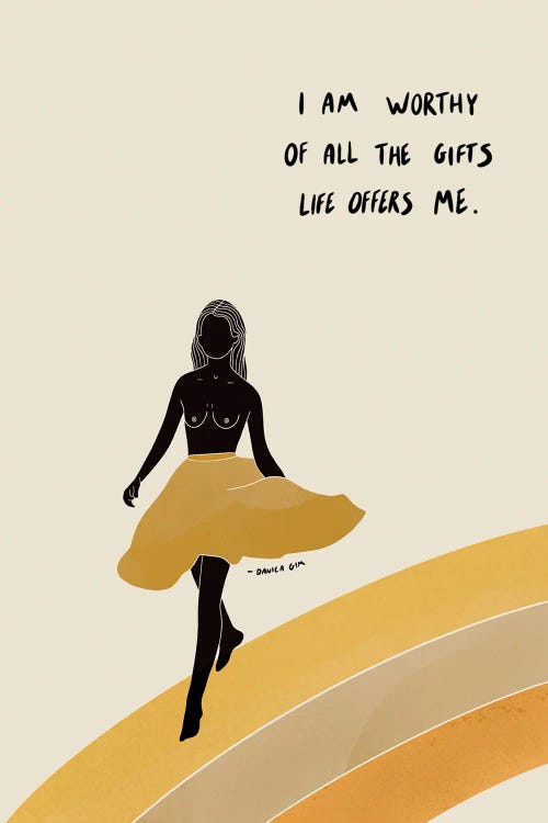 I Am Worthy by Danica Gim wall art