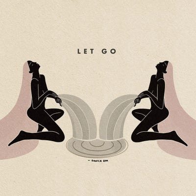 Let Go by Danica Gim metal wall art