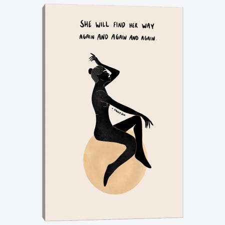 She Will Find Her Way Canvas Print #DGM34} by Danica Gim Canvas Art Print