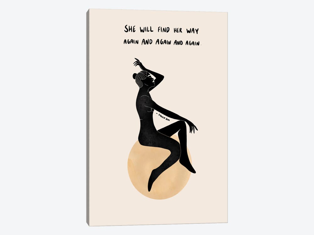 She Will Find Her Way by Danica Gim 1-piece Canvas Print