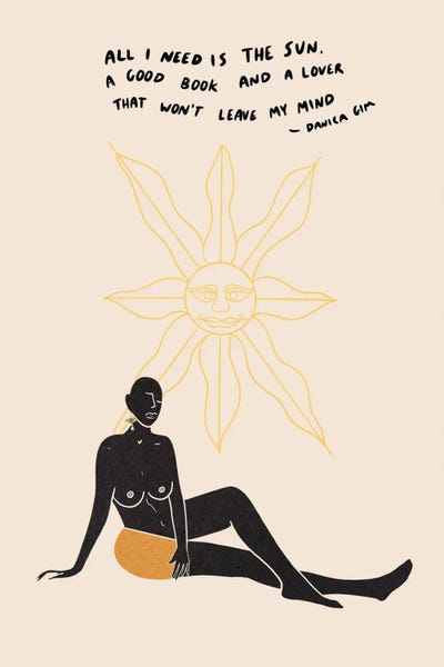 Sun Lover by Danica Gim metal wall art