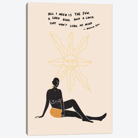Sun Lover Canvas Print #DGM6} by Danica Gim Art Print