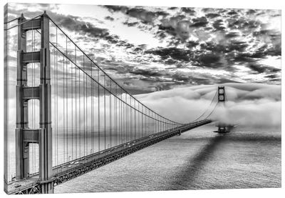 Evening Commute Canvas Art Print - Golden Gate Bridge