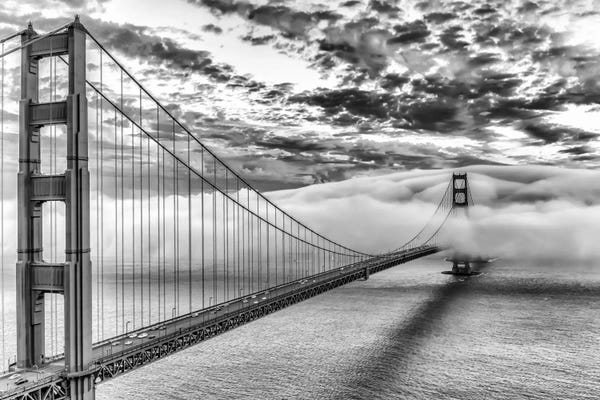 Golden Gate Bridge: Evening Commute by Dave Gordon