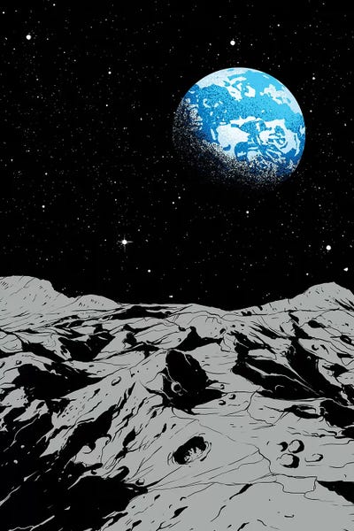 From The Moon by Digital Carbine canvas print
