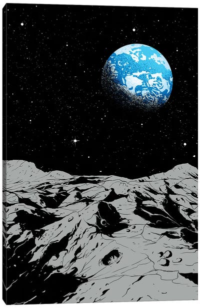 From The Moon Canvas Art Print - Digital Carbine