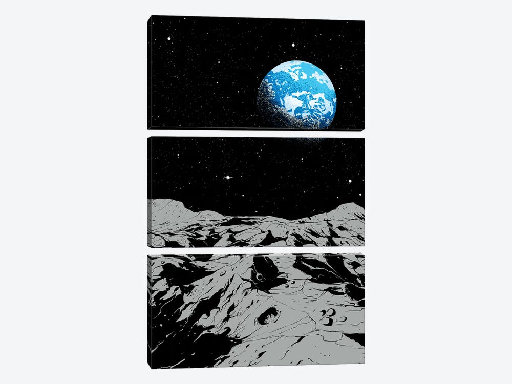 From The Moon by Digital Carbine 3-piece Canvas Print