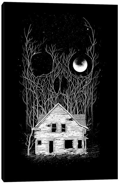 House Of Death Canvas Art Print - Haunted House Art