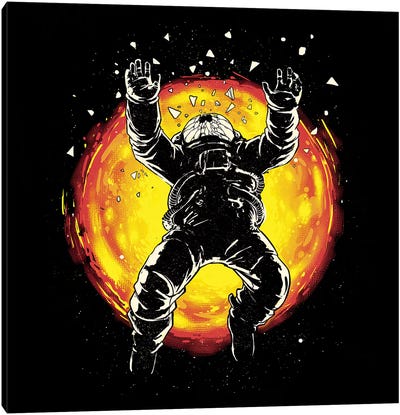 Lost In The Space Canvas Art Print - Astronaut Art