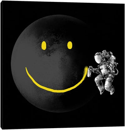 Make A Smile Canvas Art Print - Kids Astronomy & Space Art