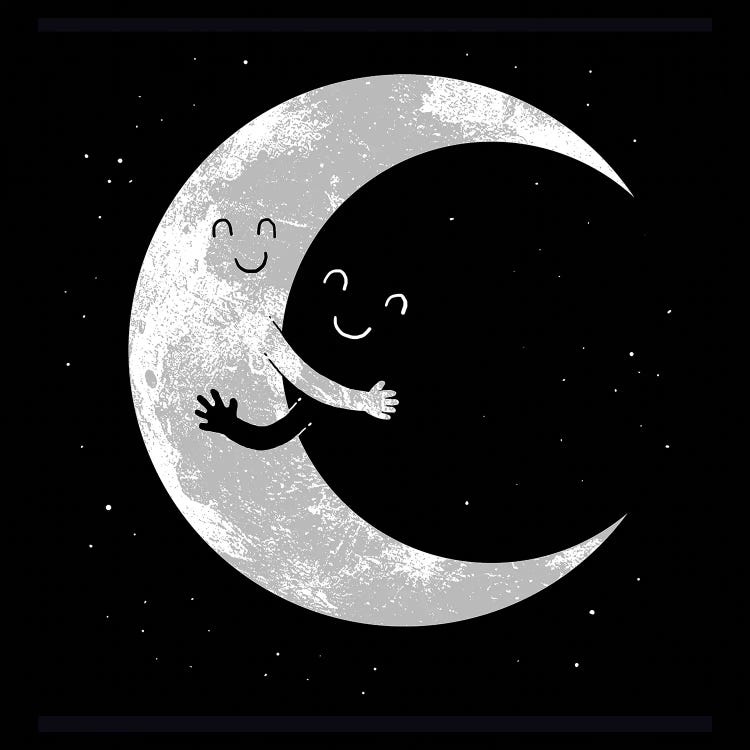 Moon Hug by Digital Carbine wall art