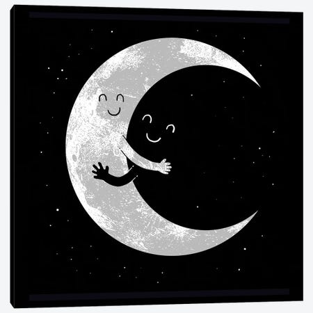 Moon Hug Canvas Print #DGT32} by Digital Carbine Canvas Print