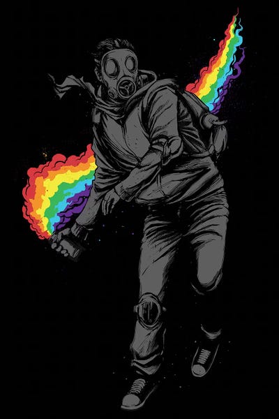 No More Tear Gas by Digital Carbine canvas print