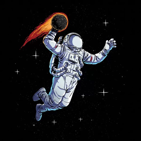 Kids Sports Art: Space Dunk by Digital Carbine