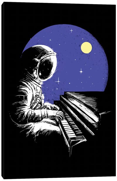 Space Music Canvas Art Print - Kids Astronomy & Space Art